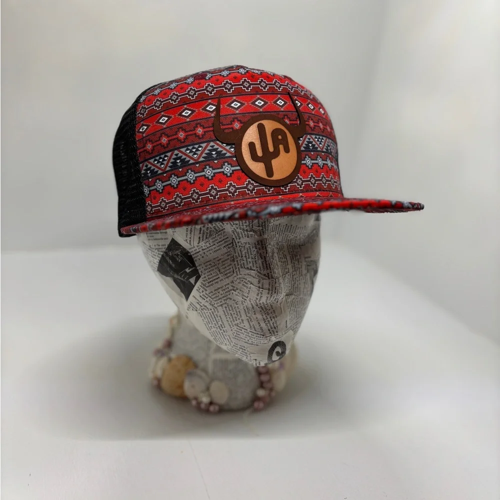 Southwestern Cactus | Aztec Pattern Snapback | Western Festival Cap | Like New - Picture 6 of 9
